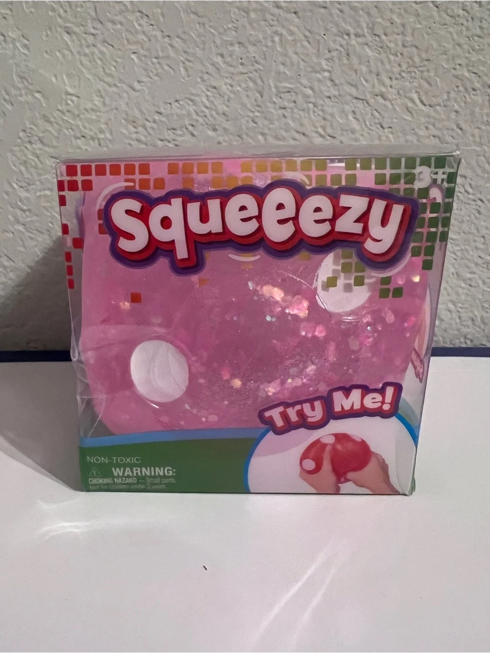 Authentic Squeeezy Pink Glitter Dice Squishy!🩷🎲🩷🎲